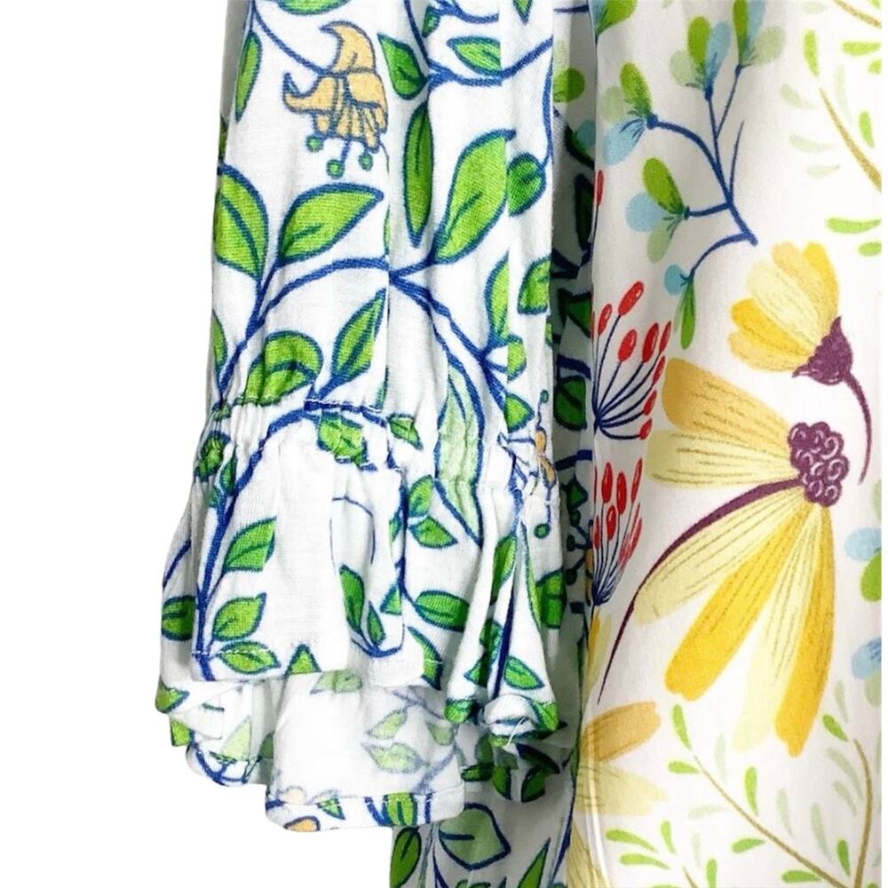 Anthropologie Blank London Stephanie Floral Printed Embroidered Top Small - Picture 4 of 7